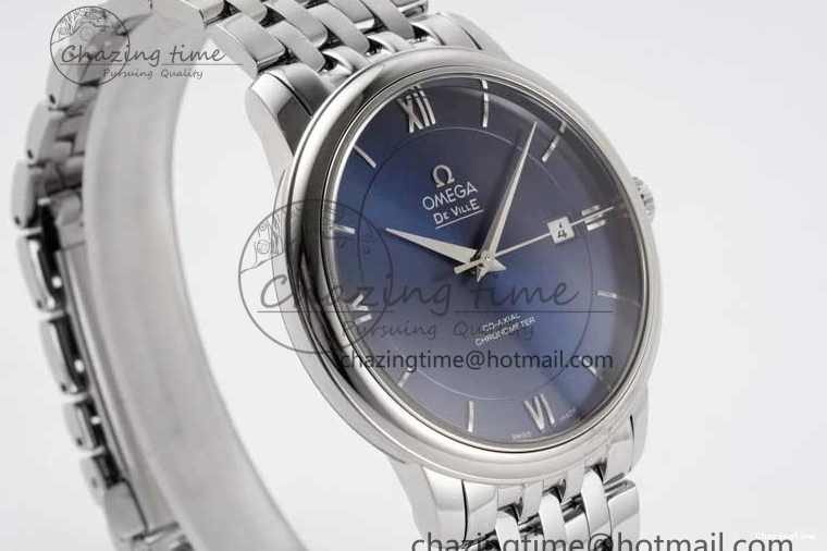 0524 De Ville SS DIWF 1:1 Best Edition Deep Blue Dial SS Markers on SS Bracelet MIYOTA Thermal 7849